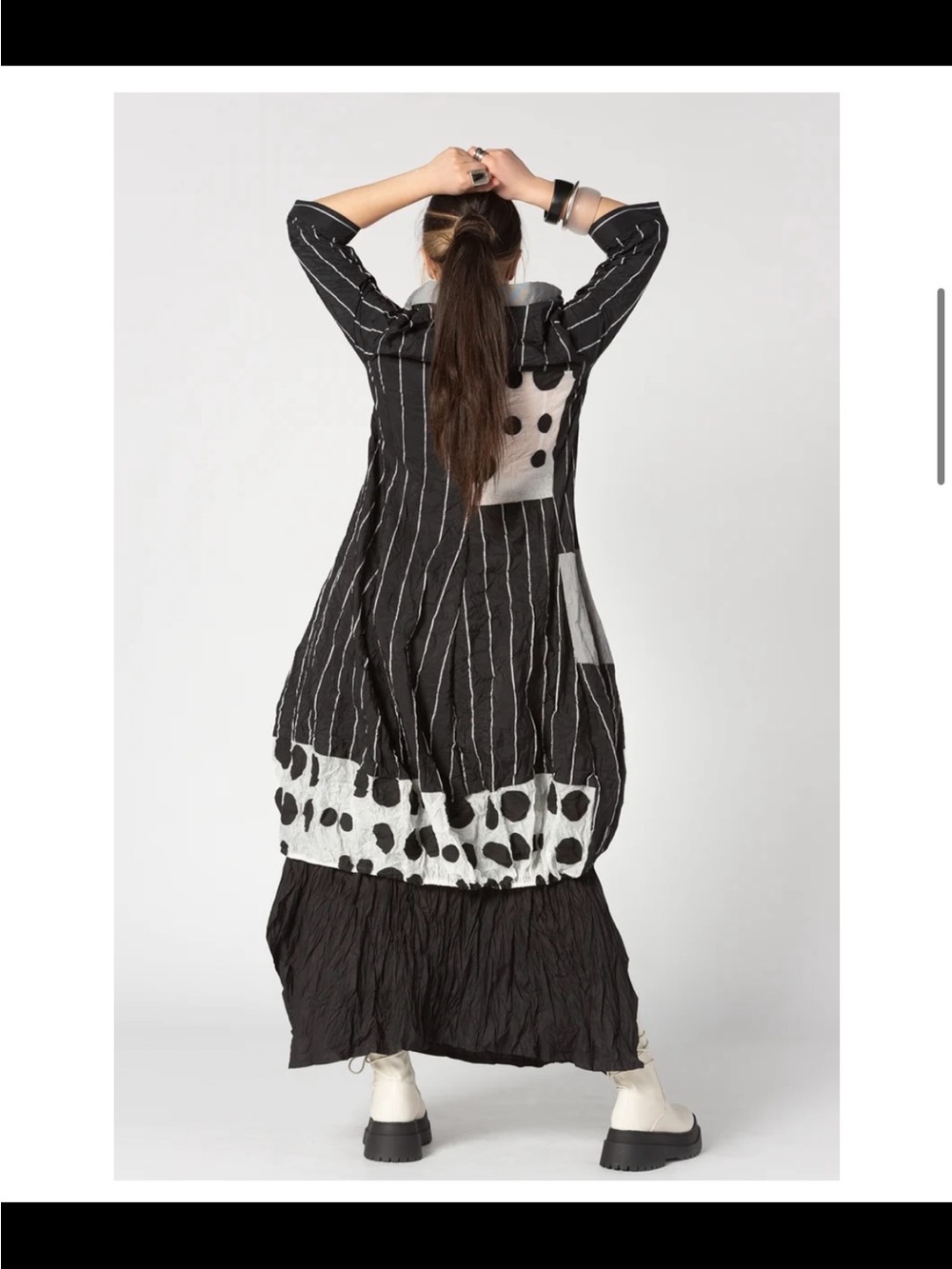 NWT ALEMBIKA Designer Lara Dress In Mixed Print Dramatic, Balloon Skirt, 12-14 - Picture 2 of 16